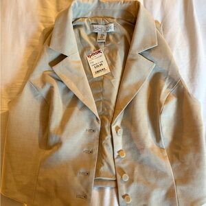 Rachel Zoe Cream Single-Breasted Blazer